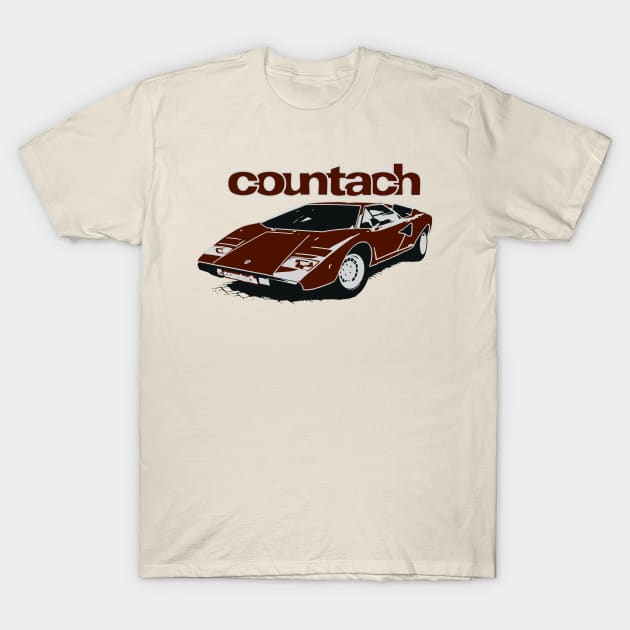 LP400 Countach T-Shirt by retroracing